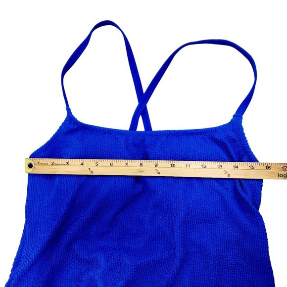 Shade & Shore Womens Blue One-Piece Swimsuit With Cross-Back Straps Size 18 - Picture 6 of 7